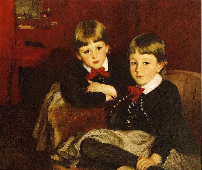 John Singer Sargent Sargent John Singer Portrait of Two Children aka The Forbes Brothers Sweden oil painting art